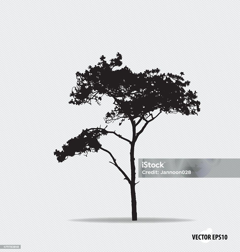 Tree silhouette. Vector illustration. 2015 stock vector