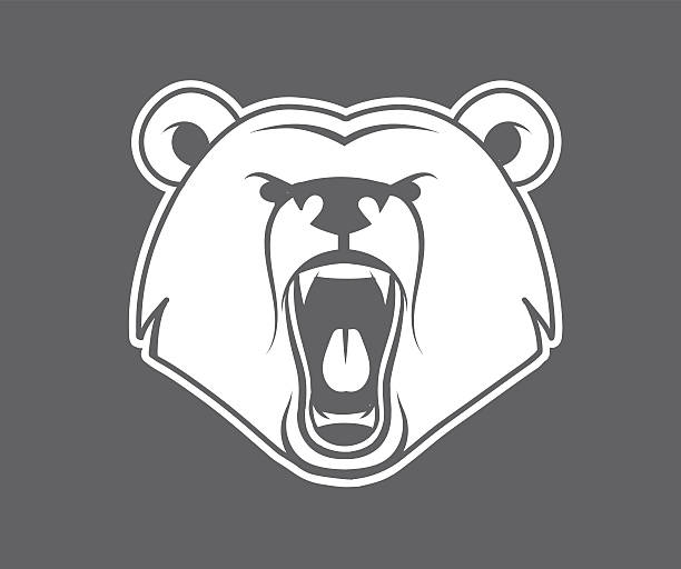 Bear growl Bear growl icon, vector illustration hungry bear stock illustrations