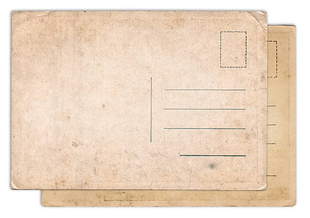 istock Two blank old vintage postcard isolated 479791400