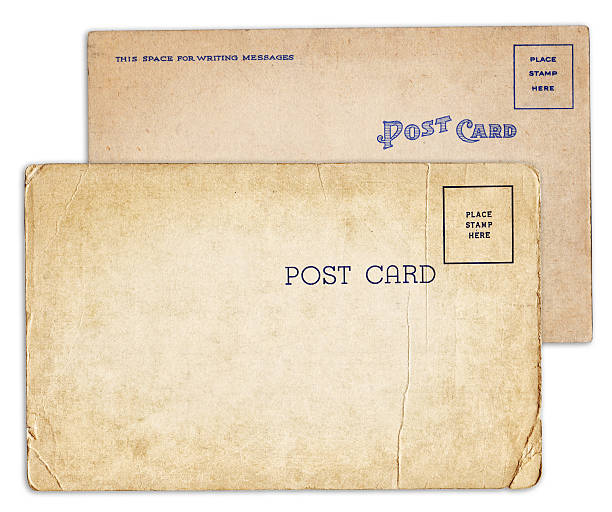 istock Two blank old vintage postcard isolated 479791708
