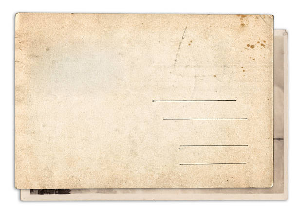 istock Two blank old vintage postcard isolated 479792042