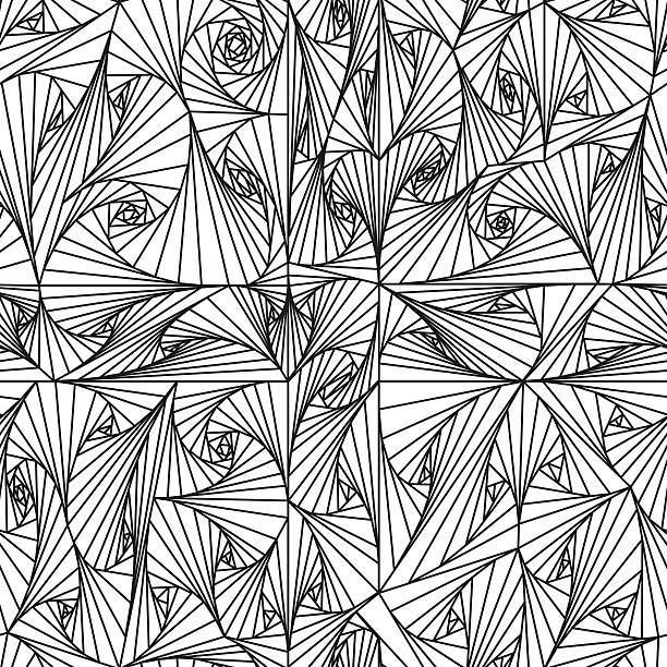 бесшовные угол рисунок черного и белого - pattern textile seamless textured effect stock illustrations