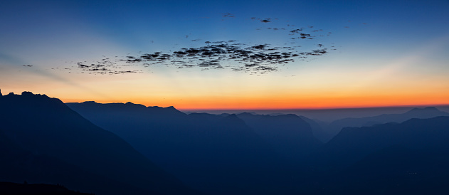 Sunrise at Watzmann (peak Hocheck), german Alps