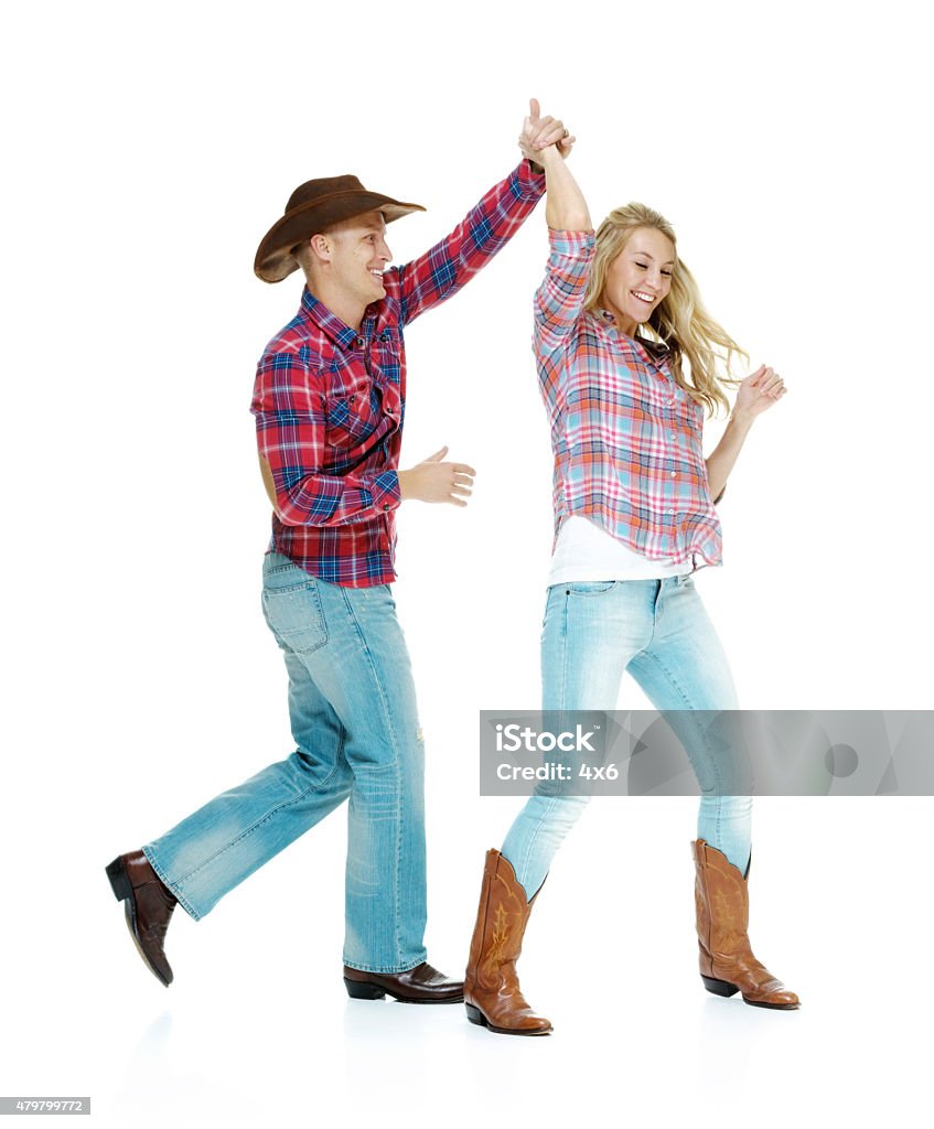 Hạnh Phúc Cao Bồi Cặp Vợ Chồng Đồng Quê Nhảy Múa Hình ảnh Sẵn có ...