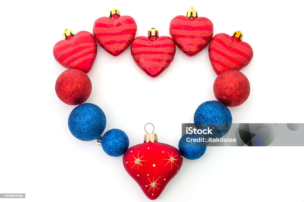 the heart of Christmas toys on a white 2015 Stock Photo