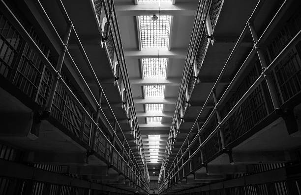 istock Inside Alcatraz Jail Cells in Black and White 479801134