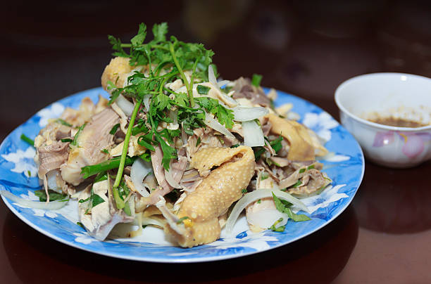 istock Vietnamese shredded chicken salad with pepper and salt 2 479803824