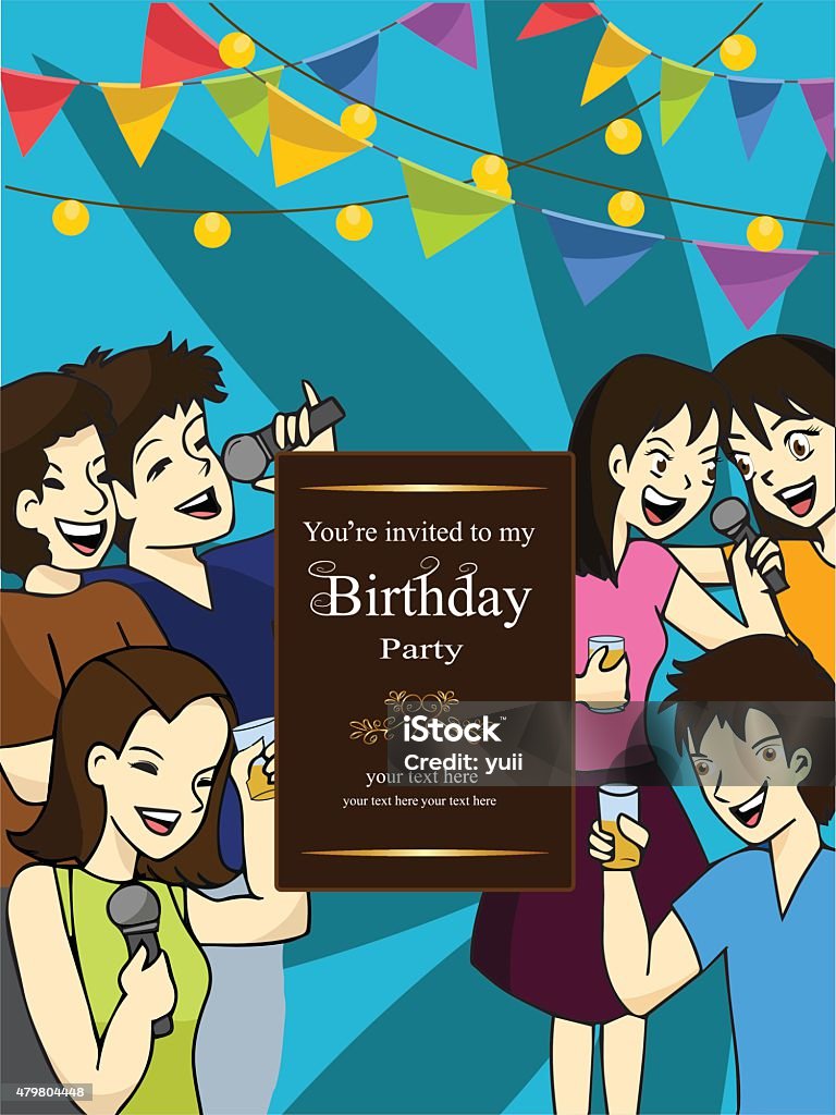 Comic Example Party Funny Party Cartoon Vector Stock Illustration - Download Image Now ...