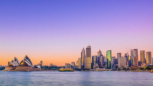 sydney, z widokiem na panoramę miasta - sydney opera house obrazy zdjęcia i obrazy z banku zdjęć