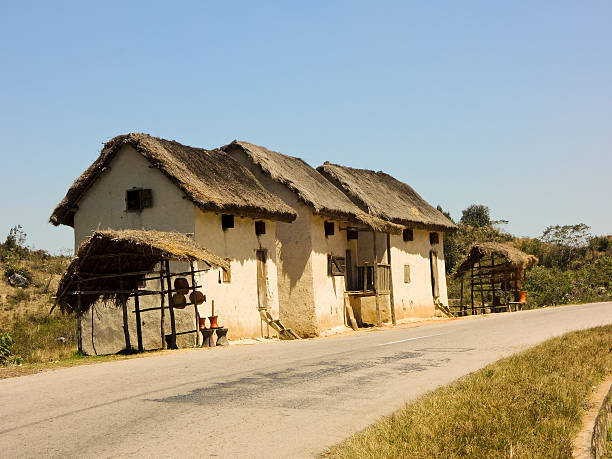 istock Typical malgasy village - african hut, poverty in madagascar 479807036