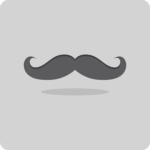 Vector illustration of Vector of flat icon, mustache