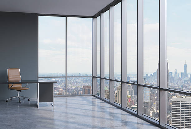 istock workplace in a modern corner panoramic office in Manhattan 479810234