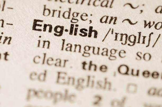Dictionary definition of word English Definition of word English in dictionary anglican stock pictures, royalty-free photos & images