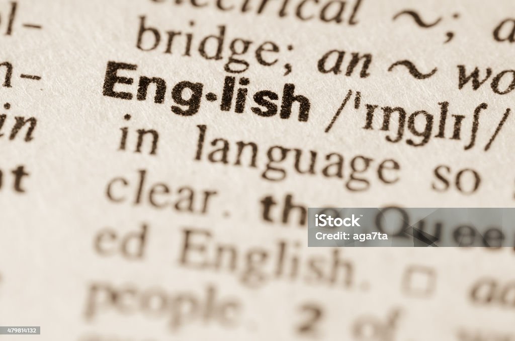 Dictionary definition of word English - 免版稅英格蘭圖庫照片