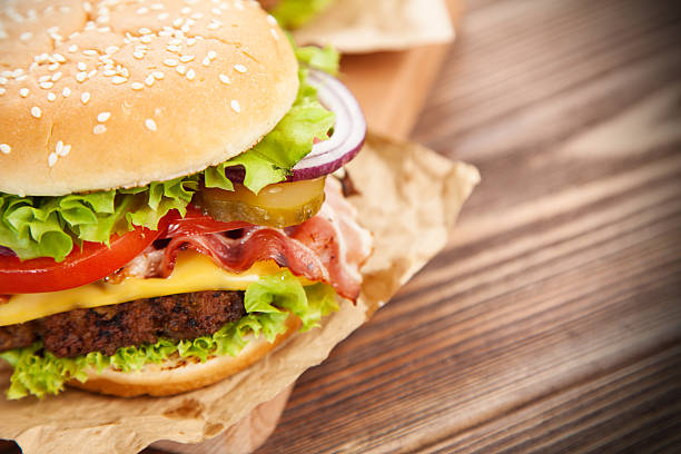 istock Delicious hamburger and fries 479814228