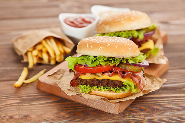 istock Delicious hamburger and fries 479814232