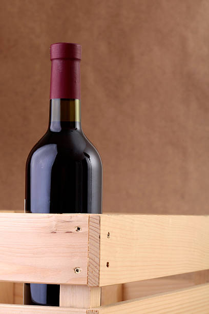 istock Bottle of wine in wooden box 479814772