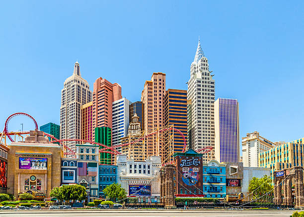 Las Vegas, USA - June 15, 2012: Las Vegas Resort New York New York in Las Vegas at the strip. Las Vegas resorts facade reminds the construction as it was in 1936 in New York .