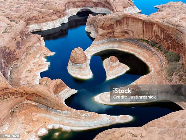 Aerial View Of Reflection Canyon Lake Powell Stock Photo - Download Image Now - Lake Powell, Aerial View, Canyon