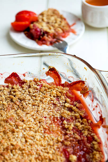 istock Rhubarb and Strawberry crumble 479822214