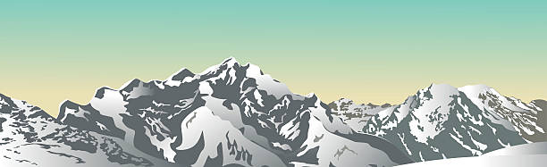 снежные горы. - mountain peak vector frost glacier stock illustrations