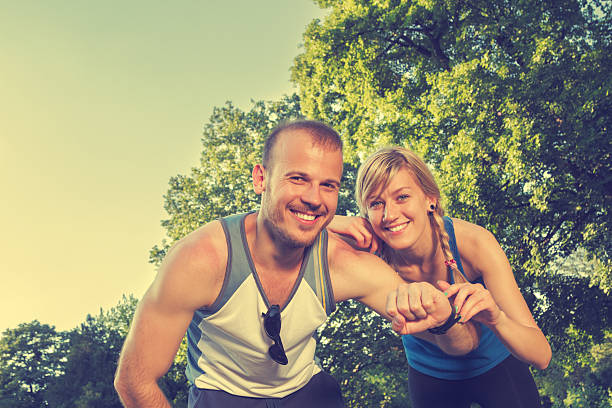 istock Couple doing some exercise/running/jogging in the park. 479824782