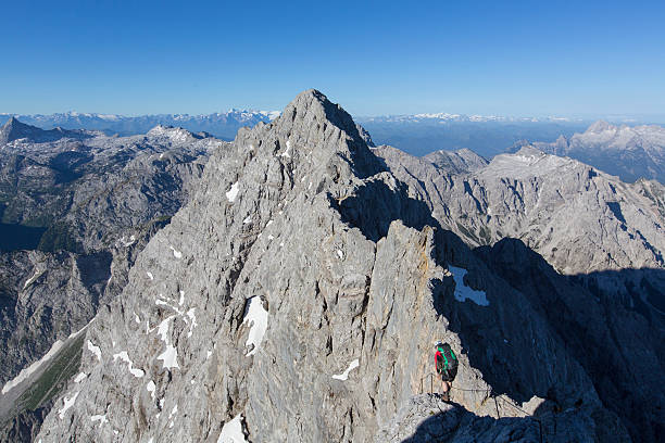 istock Mountain climber at mount Watzmann - way to south peak 479830604