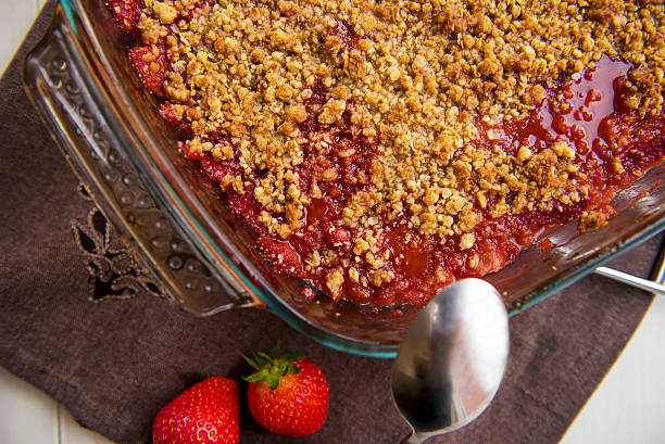 istock Rhubarb and Strawberry crumble 479831194