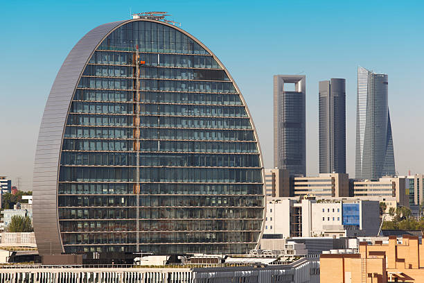istock Madrid skyline with four towers and building under construction 479835712