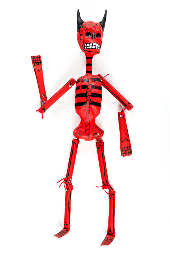 This handicraft figure was not created by a special artist. They are made by whole communities in rural Mexico as festivity crafts and souvenirs. They are part of the folk celebration of The Day of the Death celebrated in Mexico. This work is not subject to an artist copyright protection.