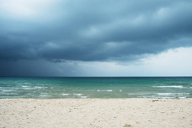 istock Storm clouds over horizon on the beach 479836422