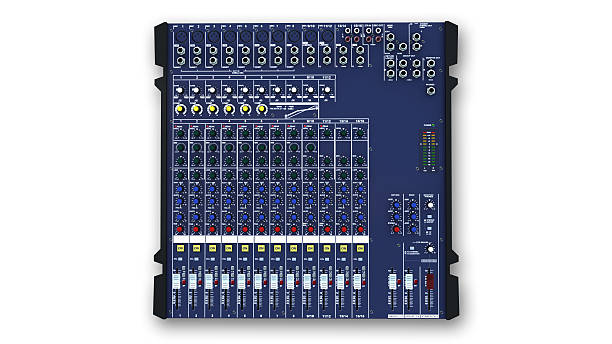 혼합 의사협회, 조절음 혼합기에서, 상단 보기 - regler 뉴스 사진 이미지