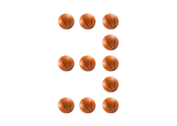 istock Number 3, alphabet from basketball balls 479845550