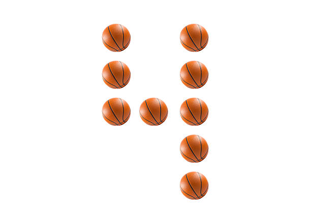 istock Number 4, alphabet from basketball balls 479845552