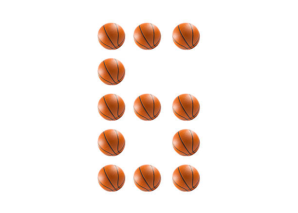 istock Number 6, alphabet from basketball balls 479845554