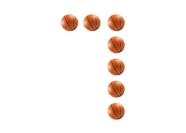 istock Number 7, alphabet from basketball balls 479845556