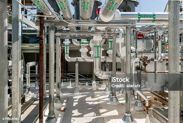 Insulated Pipes For A Rooftop Hvac Installation Stock Photo - Download Image Now - 2015, Air Conditioner, Air Duct