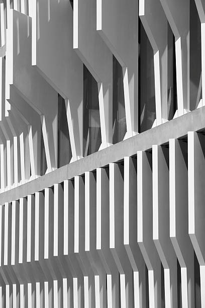istock Modern building facade structure detail in black and white 479855758