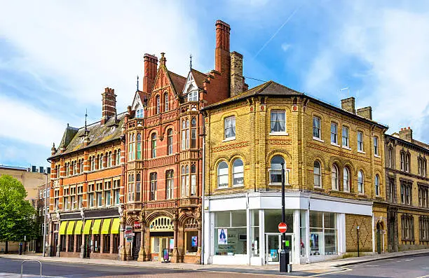 Houses in the city centre of Southampton, England