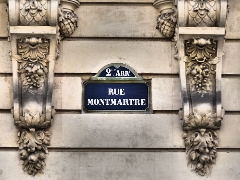 Paris - Rue Montmartre - Old Street Sign