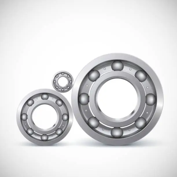 Vector illustration of Ballbearings.