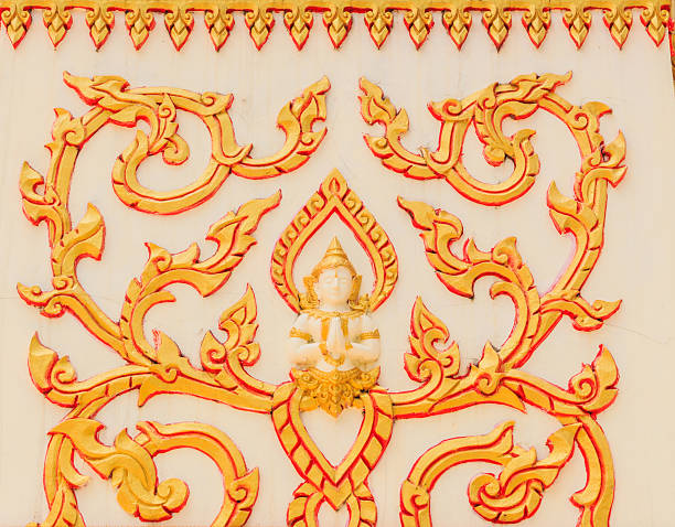 istock Laithai carved on the Thai temple 479867246