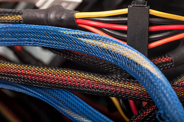 istock wires of the PSU closeup 479867710