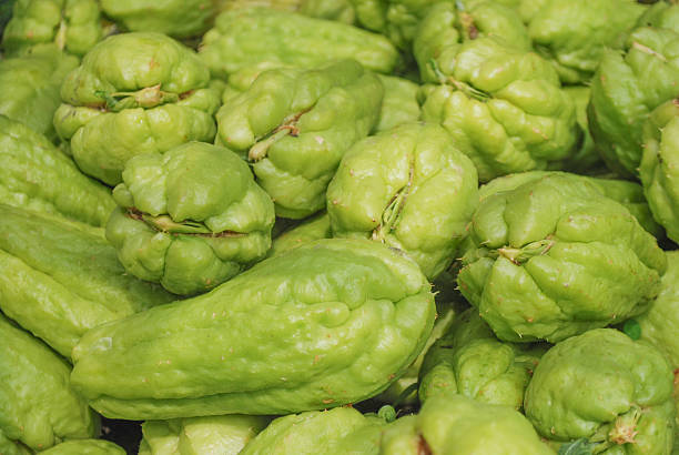 chayote Fresh chayotes from a morning market Christophine stock pictures, royalty-free photos & images