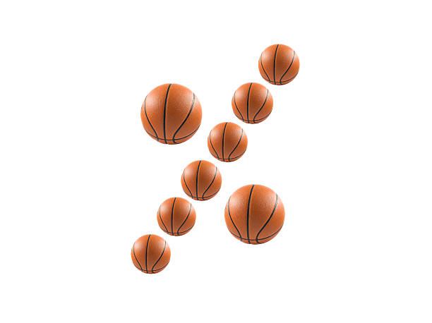 istock Percent with Basketball ball over white background 479870154