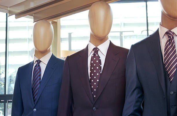 mannequins with suit stock photo