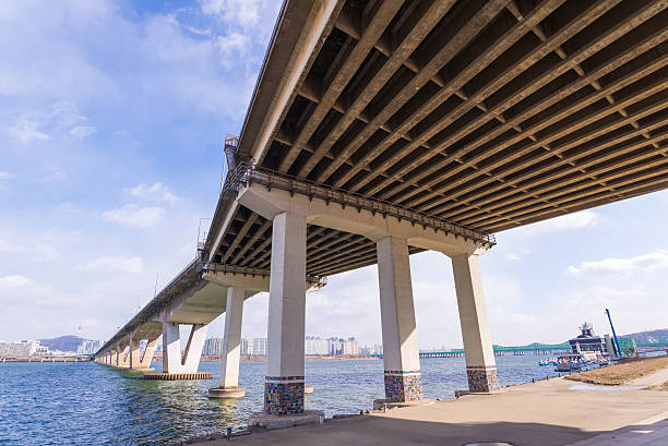 istock Large bridge highway over the river in Seoul, Korea 479873602