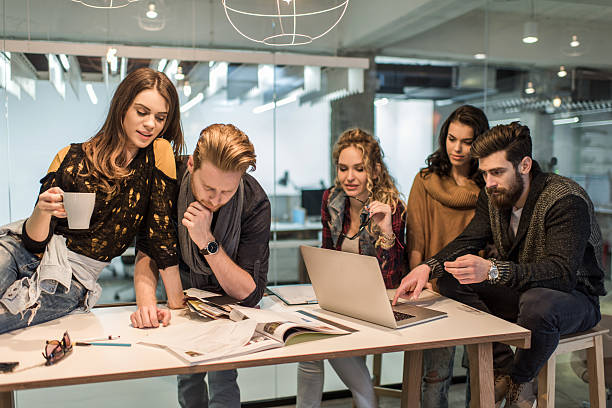 istock Group of young creative people working in the office. 479876582