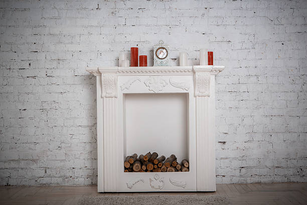 istock decoration with fireplace in the room 479877500