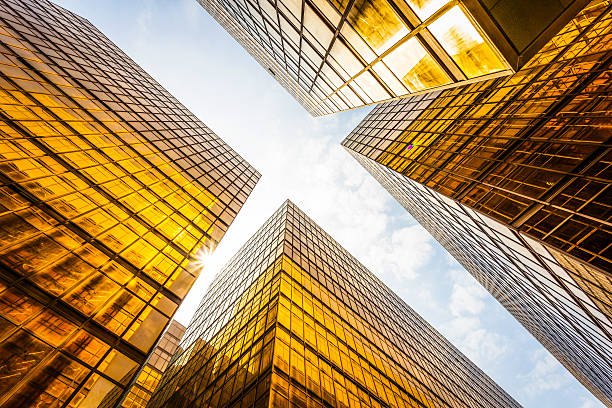 istock low angle view of modern skyscraper exterior and sky 479880980